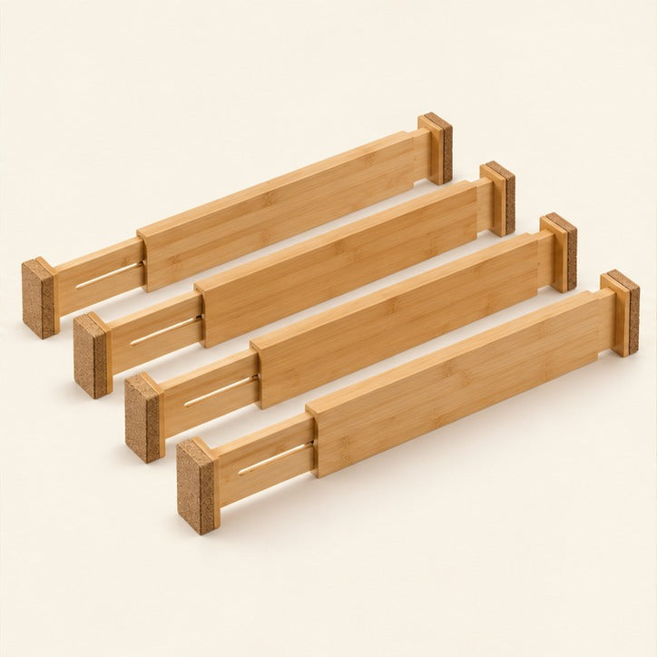 Adjustable Bamboo Desk Drawer Dividers — Studio product view
