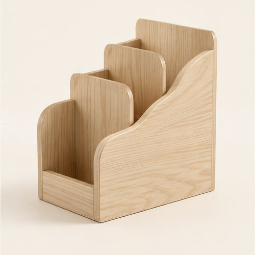Ash Wood Vertical File Holder — Studio product view