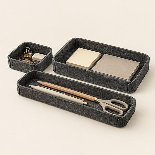 Felt Desk Organizer Tray Set — Studio product view
