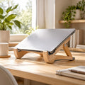Foldable Beech Laptop Stand — Lifestyle scene