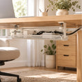 Clamp-On Under Desk Cable Management Tray — Lifestyle scene